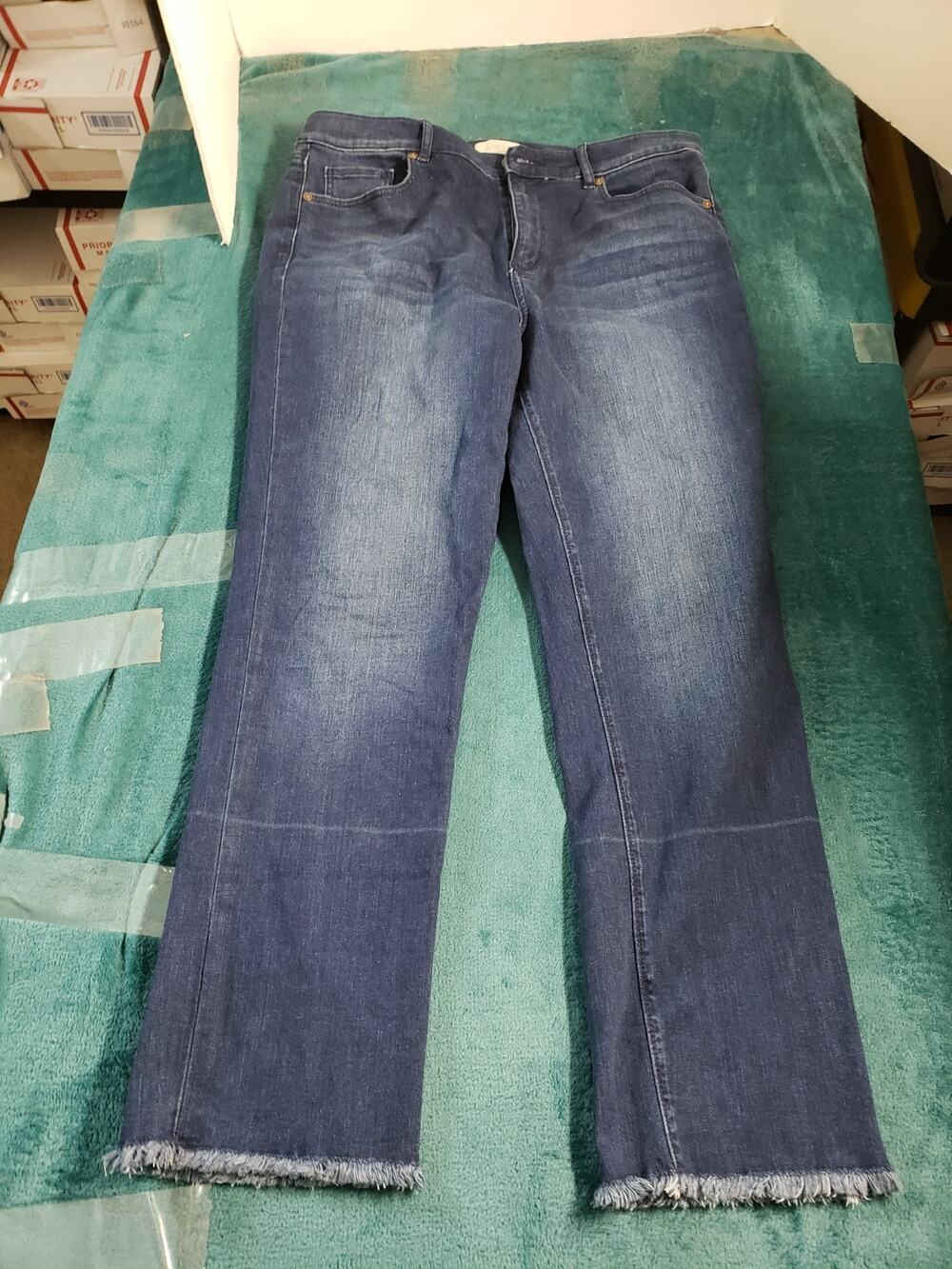 Loft Jeans Size 12 Womens Blue Pants Ladies Denim High Rise Straight
